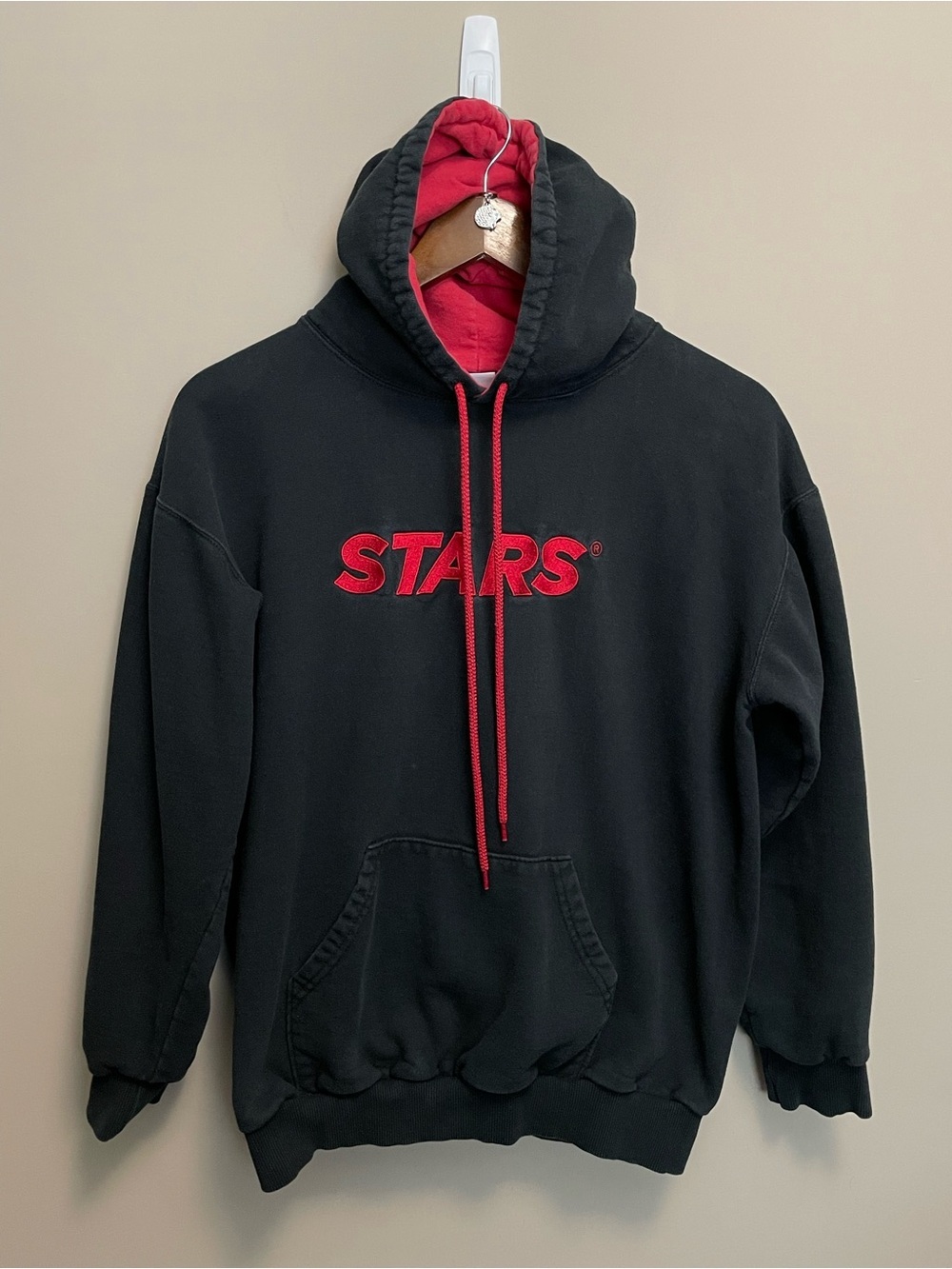 STARS Ambulance Black Hoodie with Red Accent - Men Women Medium